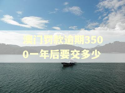 澳门罚款逾期3500一年后要交多少