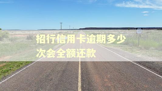 招行信用卡逾期多少次会全额还款