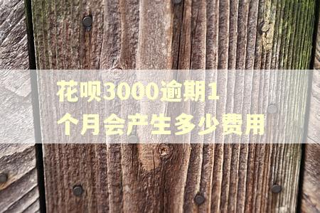 花呗3000逾期1个月会产生多少费用