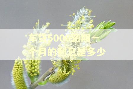 车贷5000逾期一个月的利息是多少