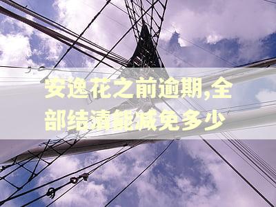 安逸花之前逾期,全部结清能减免多少