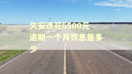 欠安逸花6500元逾期一个月罚息是多少