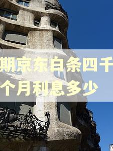 逾期京东白条四千多一个月利息多少