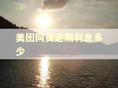 美团网贷逾期利息多少
