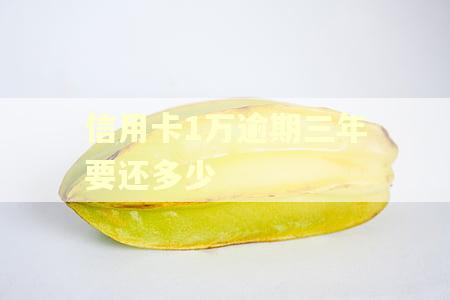 信用卡1万逾期三年要还多少 信用卡1万逾期三年要还多少