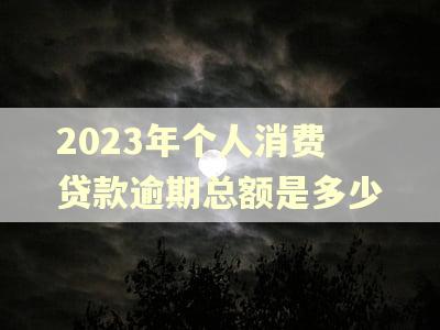 2023年个人消费贷款逾期总额是多少 2023年个人消费贷款逾期总额是多少