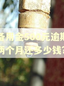 备用金500元逾期两个月还多少钱?