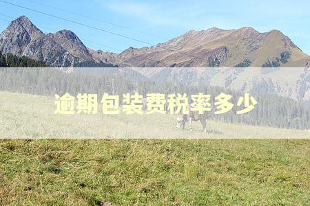 逾期包装费税率多少