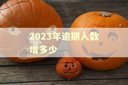 2023年逾期人数增多少 2023年逾期人数增多少