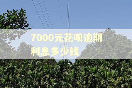 7000元花呗逾期利息多少钱