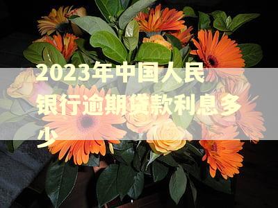 2023年中国人民银行逾期贷款利息多少