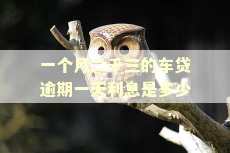 一个月二千三的车贷逾期一天利息是多少