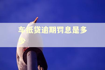 车抵贷逾期罚息是多少