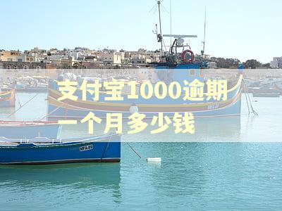 支付宝1000逾期一个月多少钱