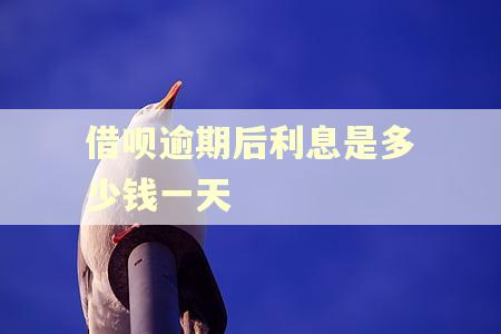 借呗逾期后利息是多少钱一天