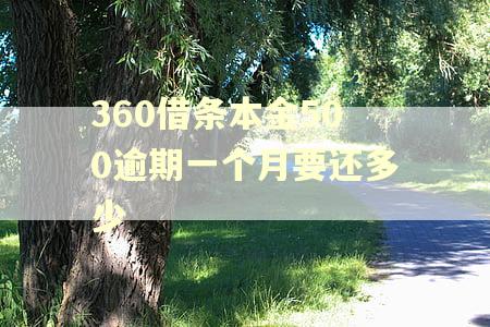 360借条本金500逾期一个月要还多少