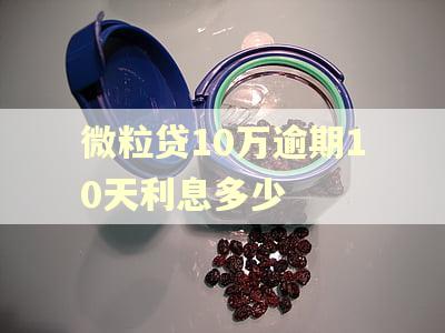 微粒贷10万逾期10天利息多少