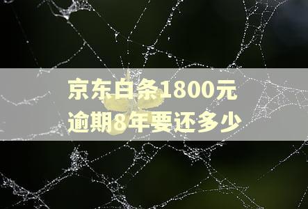 京东白条1800元逾期8年要还多少