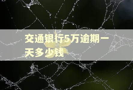 交通银行5万逾期一天多少钱 交通银行5万逾期一天多少钱