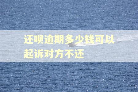 还呗逾期多少钱可以起诉对方不还