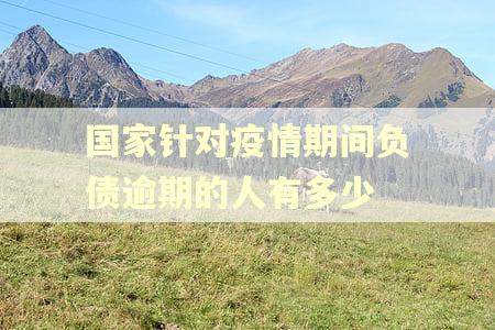 国家针对疫情期间负债逾期的人有多少