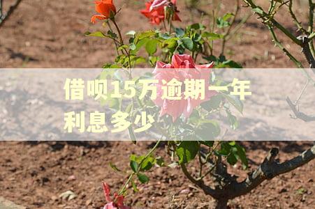借呗15万逾期一年利息多少