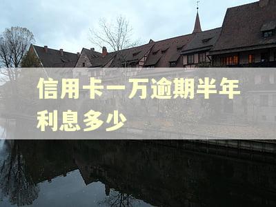 信用卡一万逾期半年利息多少