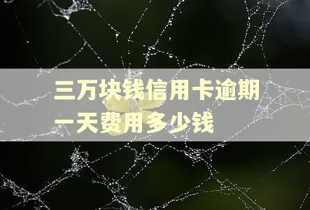 三万块钱信用卡逾期一天费用多少钱