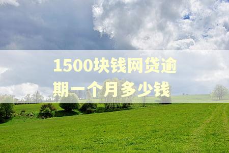 1500块钱网贷逾期一个月多少钱