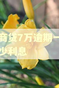 网商贷7万逾期一年多少利息