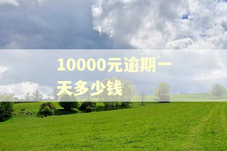 10000元逾期一天多少钱