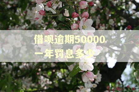 借呗逾期50000一年罚息多少