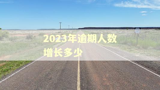 2023年逾期人数增长多少