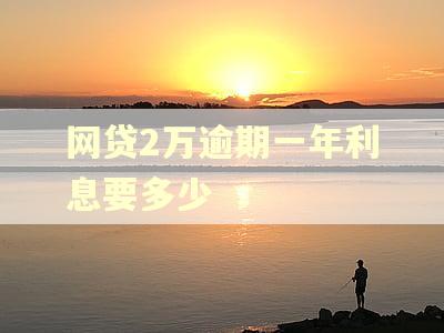 网贷2万逾期一年利息要多少