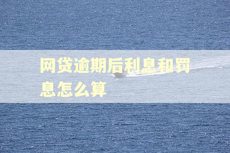 网贷逾期后利息和罚息怎么算