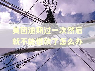 美团逾期过一次然后就不能借款了怎么办