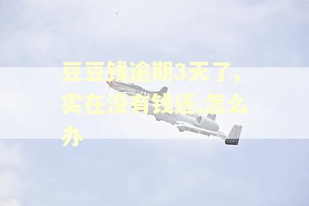 豆豆钱逾期3天了,实在没有钱还,怎么办