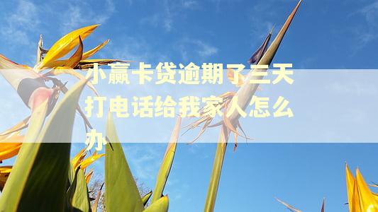 小赢卡贷逾期了三天打电话给我家人怎么办