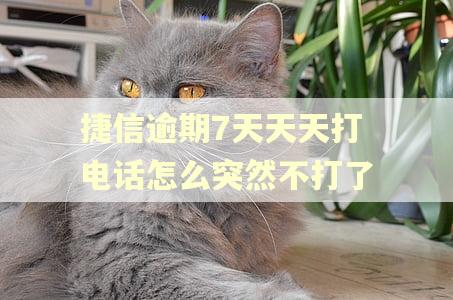 捷信逾期7天天天打电话怎么突然不打了