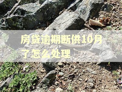 房贷逾期断供10月了怎么处理