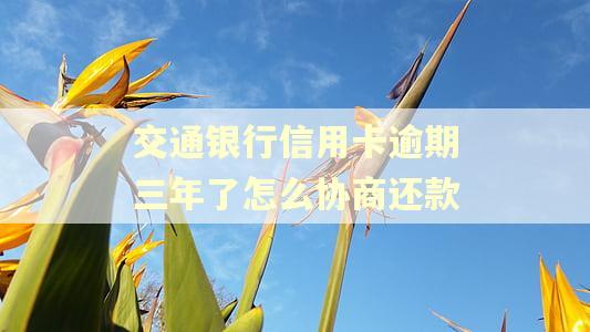 交通银行信用卡逾期三年了怎么协商还款