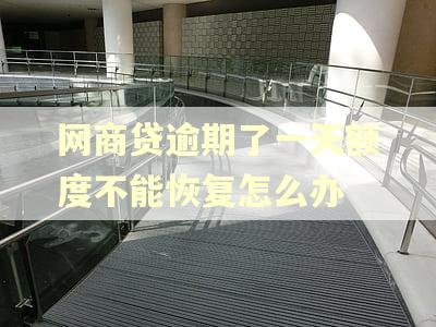 网商贷逾期了一天额度不能恢复怎么办