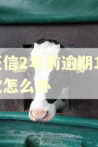 征信2年前逾期10次怎么办