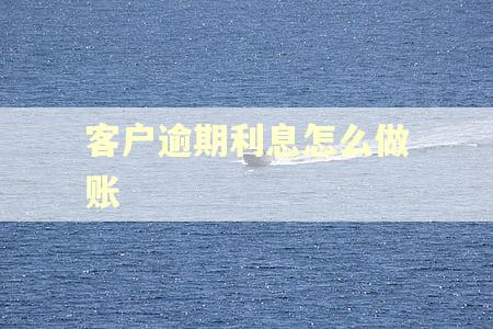 客户逾期利息怎么做账