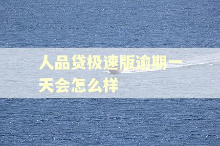 人品贷极速版逾期一天会怎么样