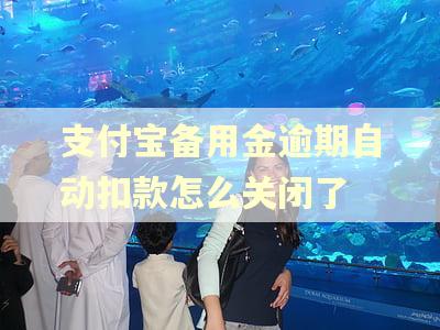 支付宝备用金逾期自动扣款怎么关闭了