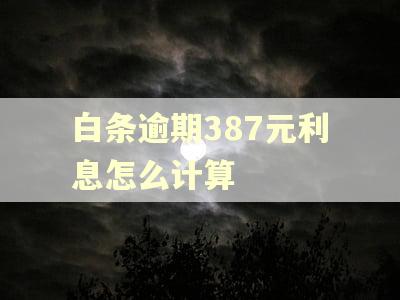 白条逾期387元利息怎么计算