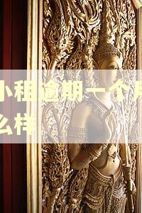拍小租逾期一个月会怎么样 拍小租逾期一个月会怎么样