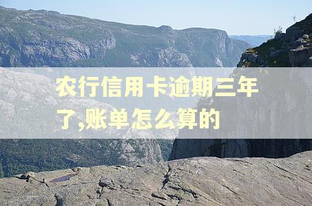 农行信用卡逾期三年了,账单怎么算的