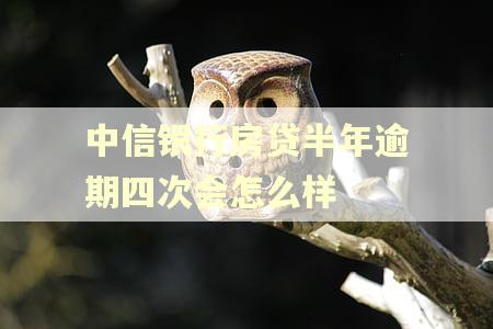 中信银行房贷半年逾期四次会怎么样
